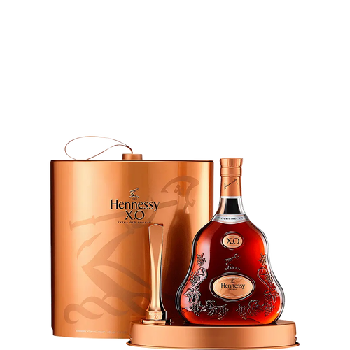 Hennessy XO Cognac Holiday Bottle With Gift Box & Ice Stamp
