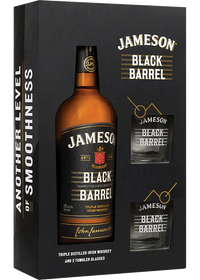 Jameson Blended Irish Whiskey Black Barrel 750Ml 80 Comes with 2 Tumbler Glasses
