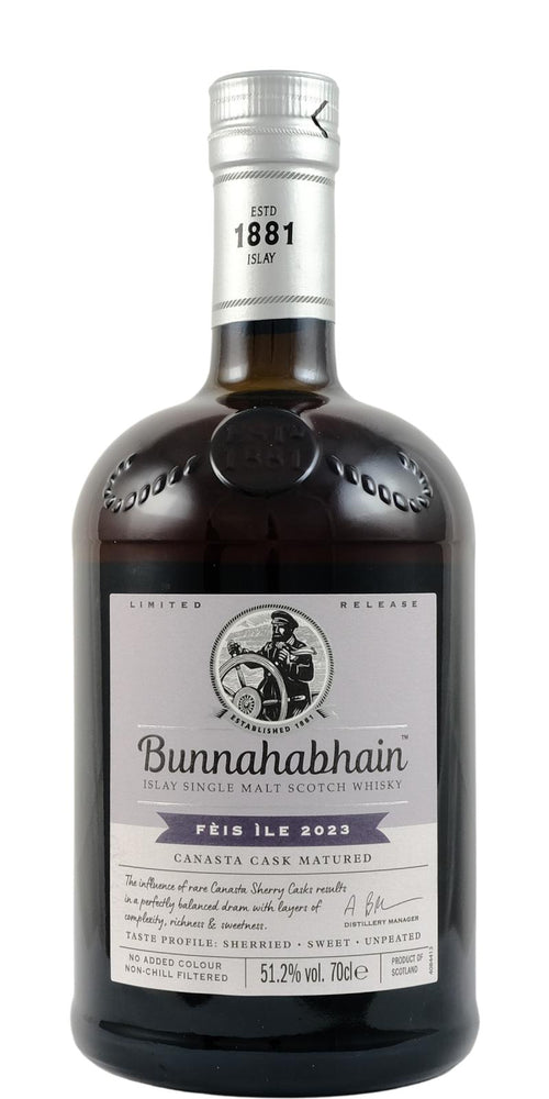 Bunnahabhain Single Malt Scotch Feis Ile 2023 Canasta Cask Matured Limited Edition 102.4 700Ml