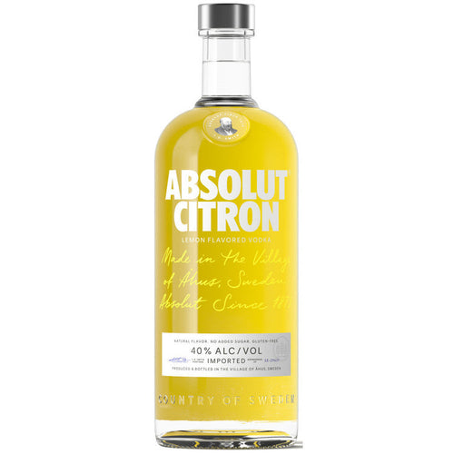 Absolut Lemon Flavored Vodka Citron 80 Premium - 750 ML