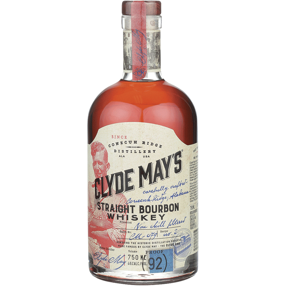 Clyde May'S Straight Bourbon 92 W/ Flask 750Ml