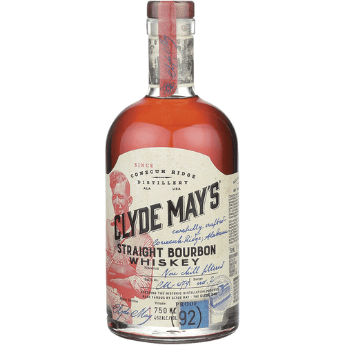 Clyde May'S Straight Bourbon 92 W/ Flask 750Ml