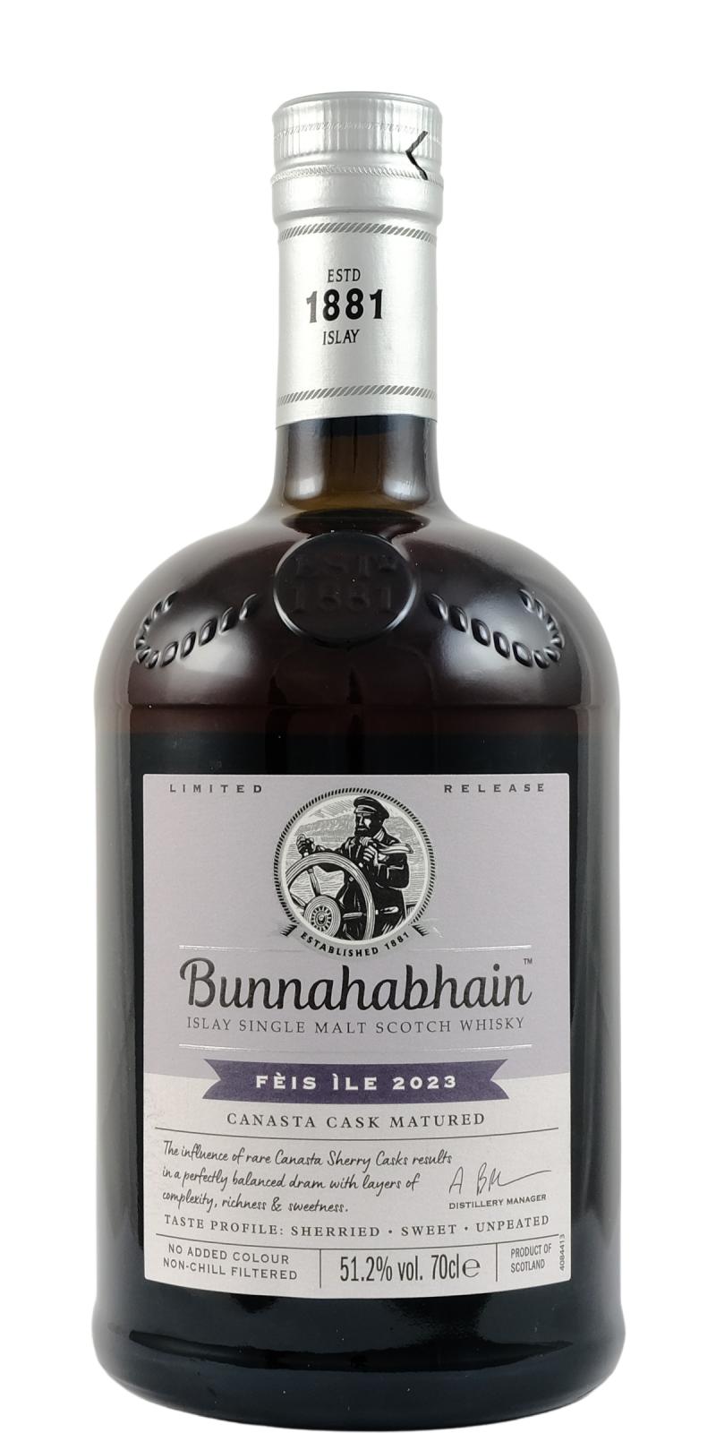 Bunnahabhain Single Malt Scotch Feis Ile 2023 Canasta Cask Matured Limited Edition 102.4 700Ml