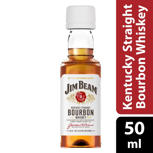 Jim Beam Straight Bourbon White Label 80 10pk - 50 ML