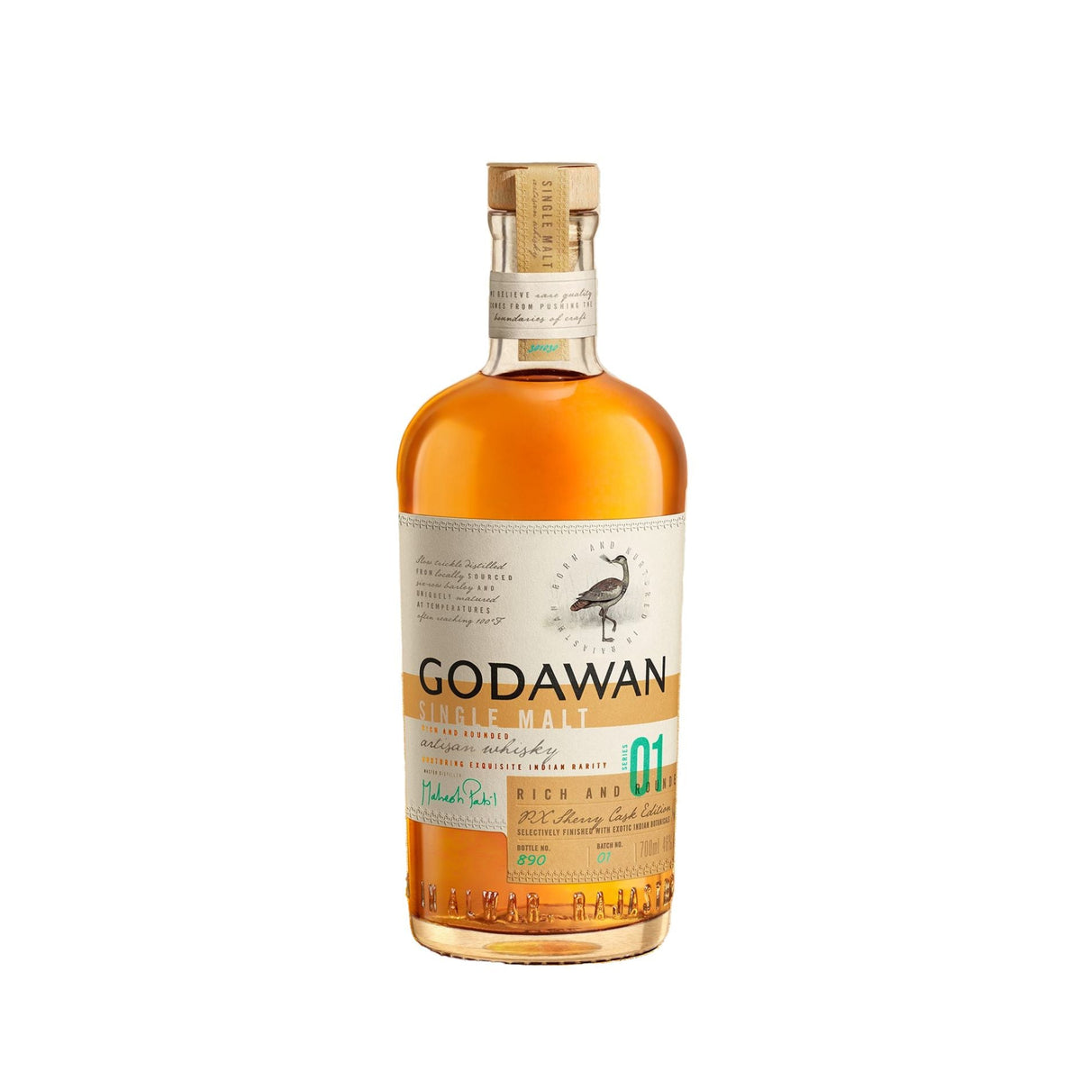 Godawan Series 01 Rich And Rounded Indian Single Malt Whiskey PX Sherry & Botanical Cask Edition