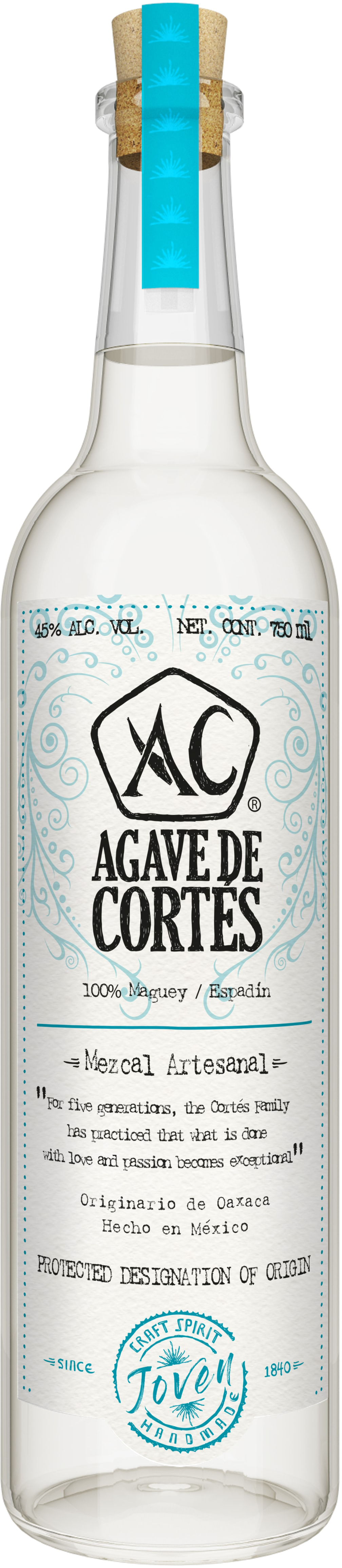 Agave De CortŽs Mezcal, Joven, Agave De Cortes - 750 ML