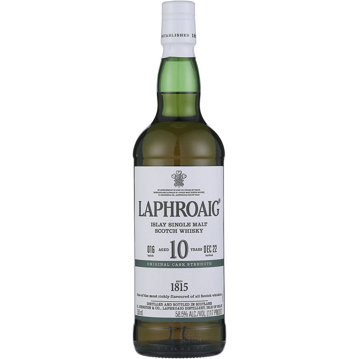 Laphroaig Single Malt Scotch Original Cask Strength Batch 016 10 Yr 117 750Ml