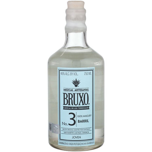 Bruxo Mezcal Artesanal Joven No. 3 Barril 92 750Ml