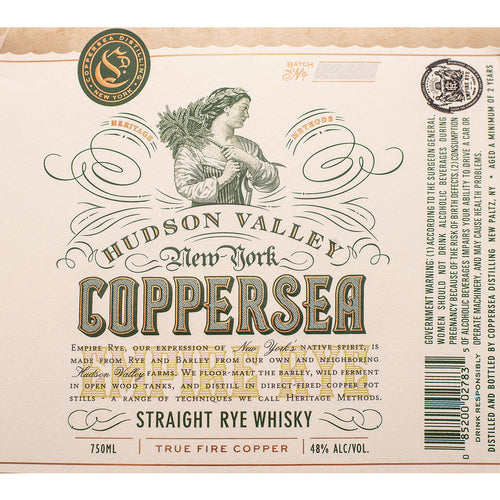 Coppersea Straight Rye Whiskey Empire Rye 96 750Ml