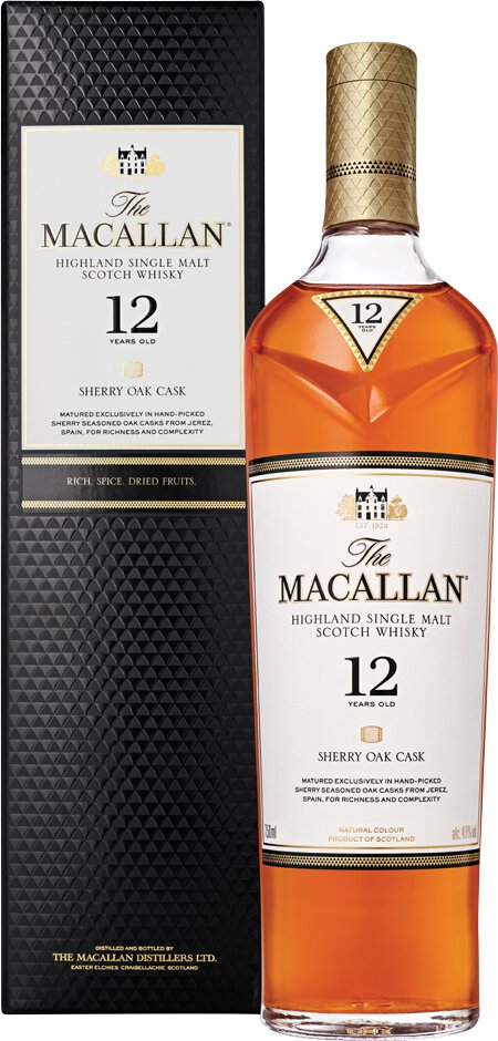 The Macallan Sherry Oak 12 Years Old Single Malt Scotch Whisky 750ml